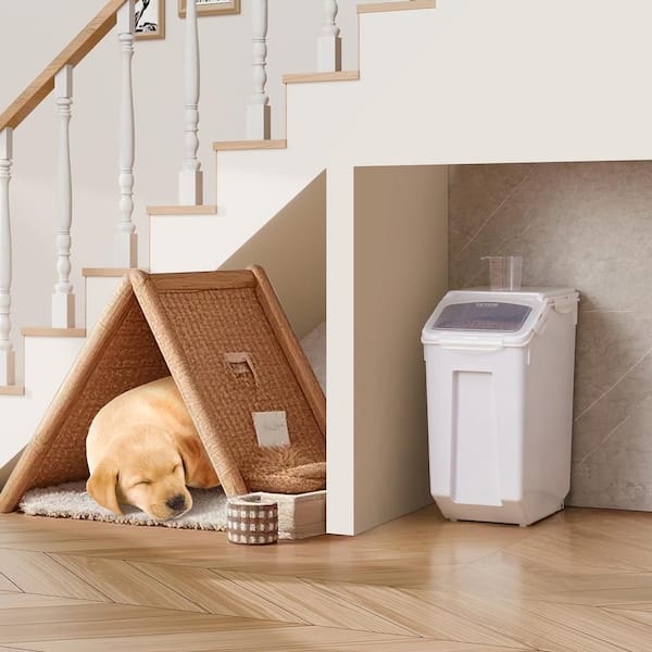 VEVOR Rice Storage Container 4.5 Gal. /20 L Capacity Large Dog Food Dispenser Bin Kitchen Ingredient Grain Cereal Flour Bin
