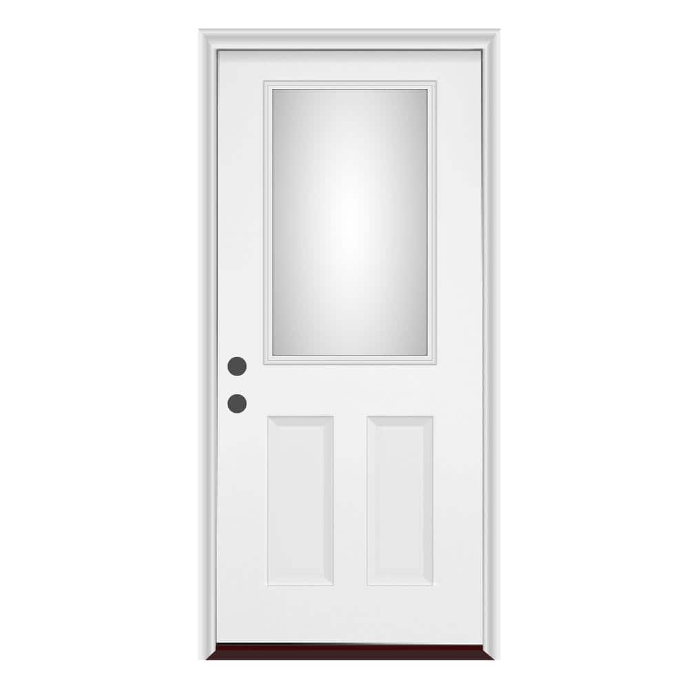 GENESIS ENTRIES 32 in. x 80 in. Right-Hand/Inswing 1/2 Lite Clear