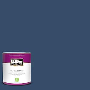 BEHR PREMIUM PLUS 1 Qt. #580D-7 Deep Royal Satin Enamel Low Odor ...