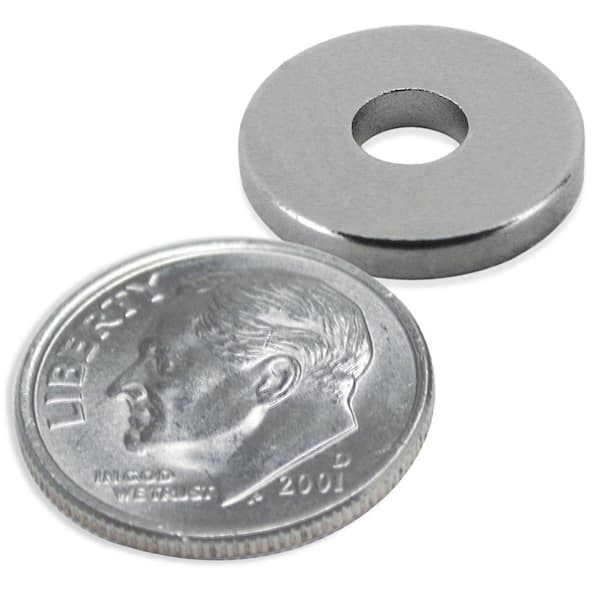 Cup Magnet 49 lbs 1 inch Strong Neodymium W/#8 Countersunk