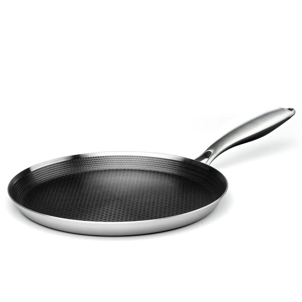 10 in. Stainless Steel Nonstick Eco-Friendly Honeycomb Coating Crepe Pan In