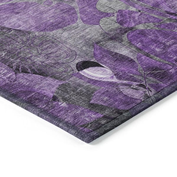 Chantille ACN558 Purple 2 ft. 3 in. x 7 ft. 6 in. Machine Washable Indoor/Outdoor Geometric Runner Rug