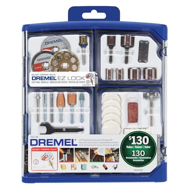 Dremel 4300 Series 1.8 Amp Variable Speed Corded Rotary Tool Kit with Rotary  Tool Accessory Kit (130-Piece) 71301+43005/40 - The Home Depot