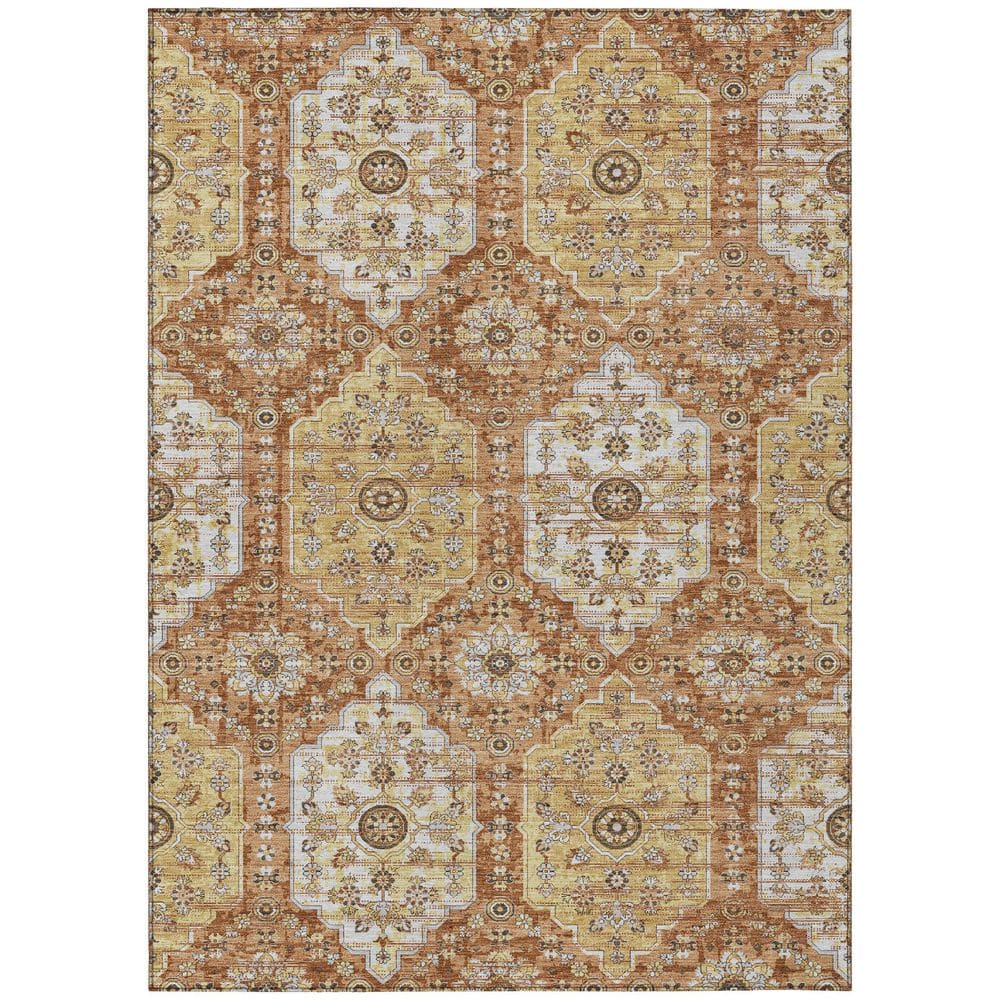 Chantille Machine Washable Indoor/Outdoor Abstract ACN2643 Copper 8 ft. x 10 ft. Area Rug price history on PriceWatchPro