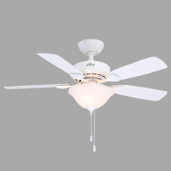 Hunter Caraway 44 in. Indoor White Ceiling Fan with Light