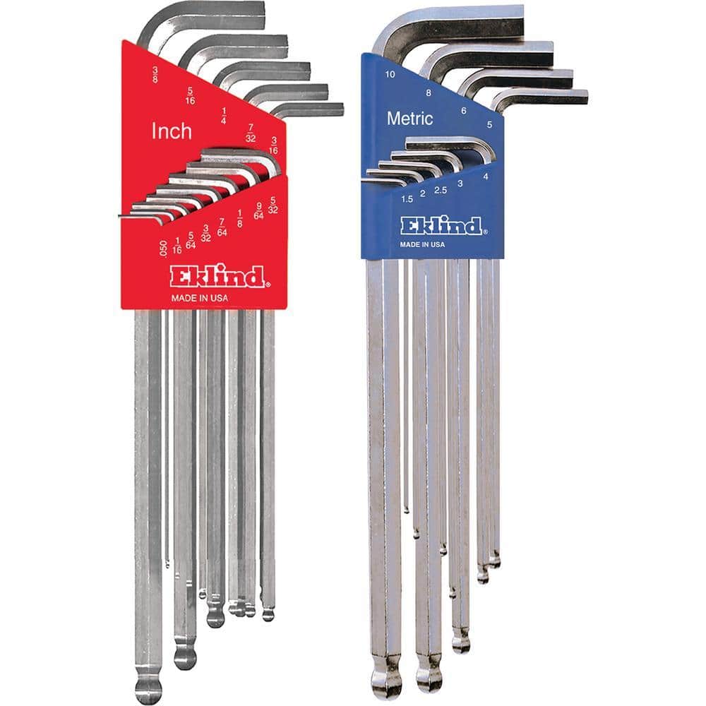 けい☆ Eklind Combination Bright Ball-Hex-L Key Set Sizes 0.050 in. to 3