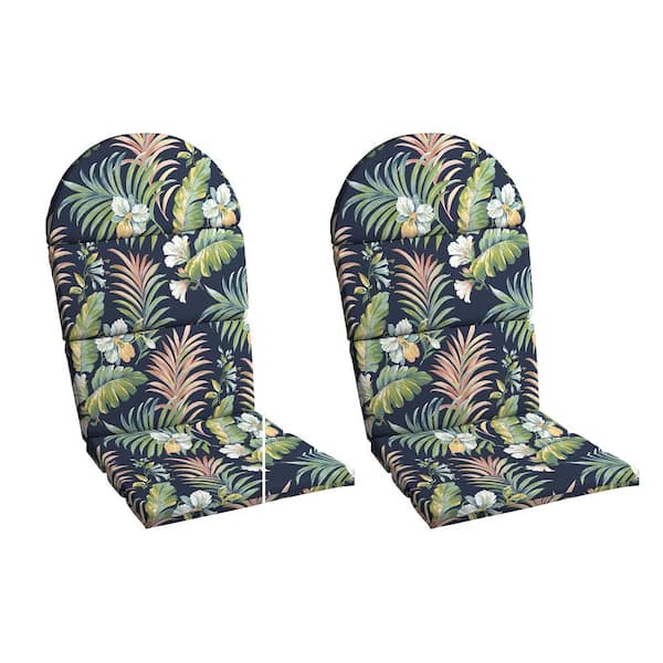 ARDEN 28 x 20 Outdoor Foam Adirondack Cushion, Simone Blue Tropical (Set of 2)