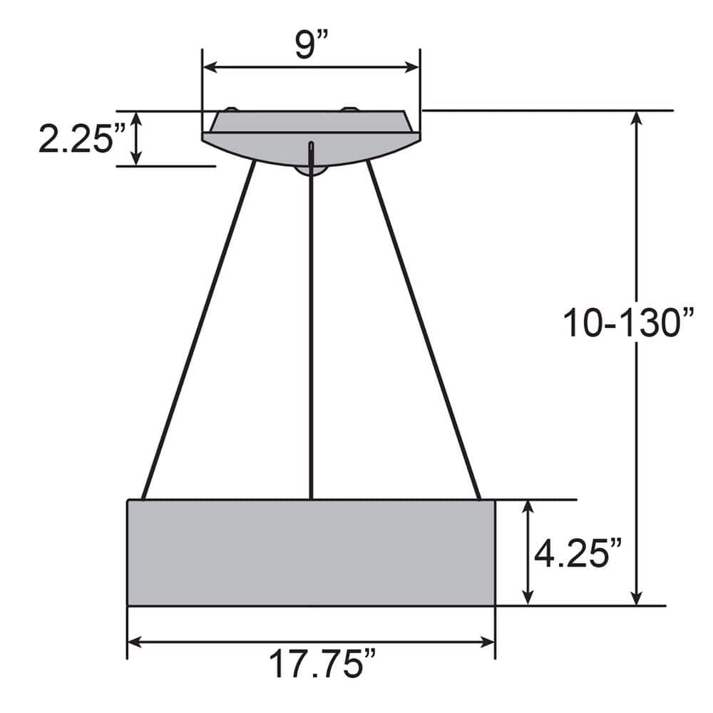 Radiant Bronze LED Drum Pendant Light with Glass Shade