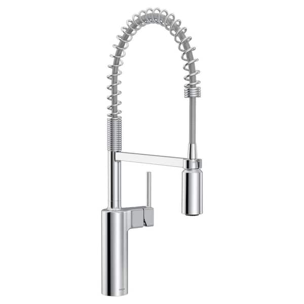Inara Chrome 23.17 in. H Spring Pull Down Kitchen Sprayer Faucet with 360° Spout Swivel and PowerBoost