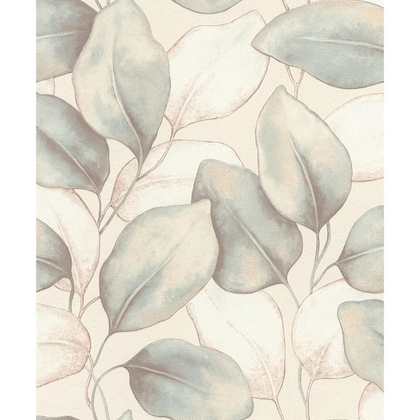 A-Street Prints Evanthe Aqua Blue Vine Wallpaper Sample 4202-659863SAM ...