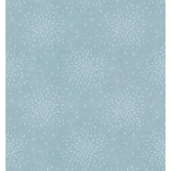 Brewster Petal Aqua Modern Floral Paper Strippable Wallpaper (Covers 56.4 sq. ft.)