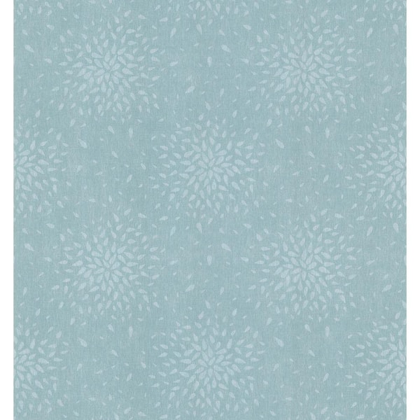 Brewster Sunburst Blue Wallpaper Sample