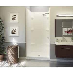Composite 5 in. x 23 in. x 74 in. 2-Piece Direct-to-Stud Shower Wall Panels in White