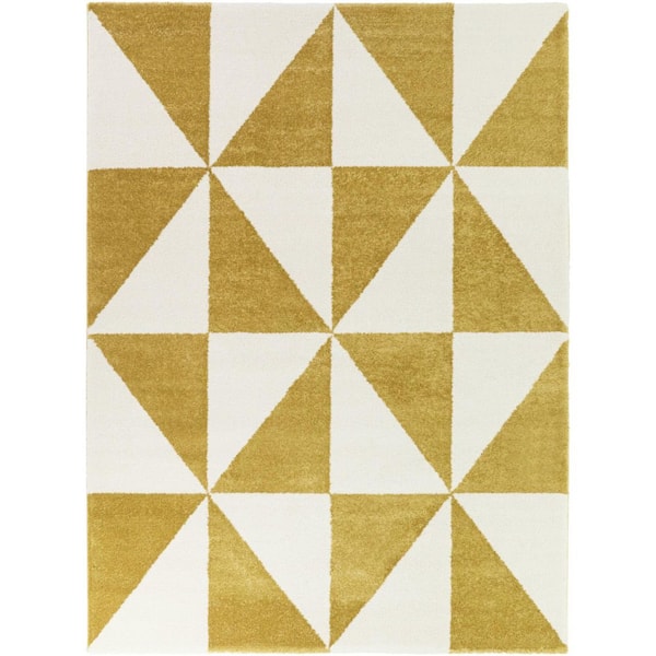 Rex Yellow 8 ft. x 10 ft. Area Rug