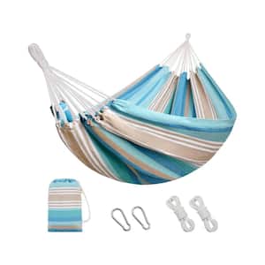 10.5 ft. Portable Hammock Bed Hammock with Carry Bag in Blue