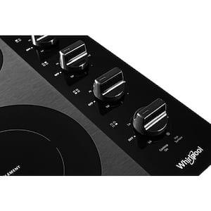 24 in. Radiant Electric Cooktop in Black with 4 Burner Elements