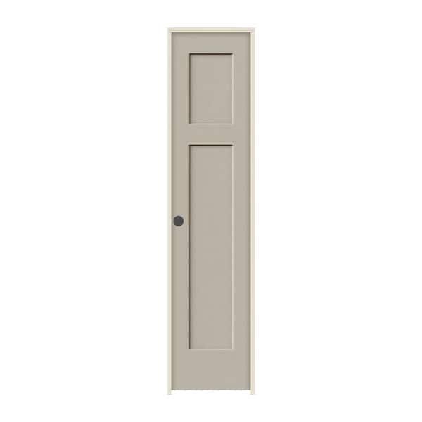 JELD-WEN 18 in. x 80 in. Craftsman Desert Sand Right-Hand Smooth Solid Core Molded Composite MDF Single Prehung Interior Door