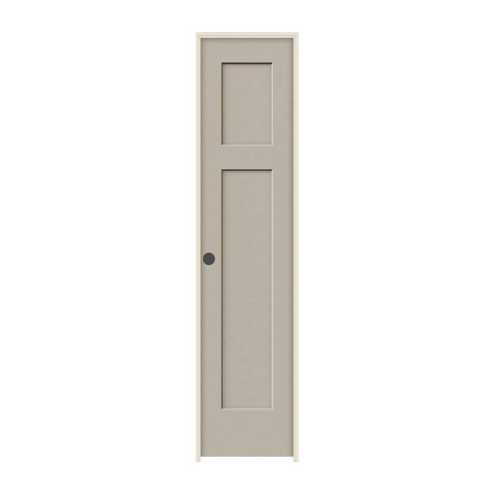 JELD-WEN 18 in. x 80 in. Craftsman Desert Sand Right-Hand Smooth