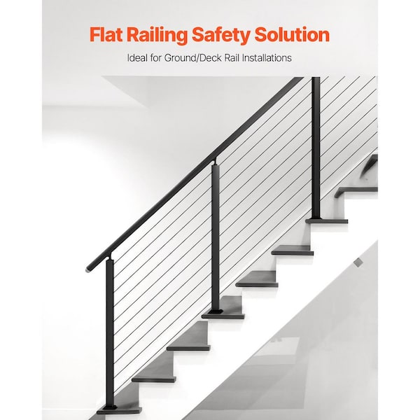 SVOPES Cable Railing Post, 36 x 1 x 2 in. Stair Post with 30
