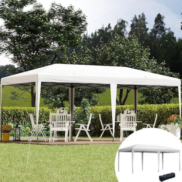 ToolCat 10 ft. x 20 ft. Pop Up Heavy-Duty Canopy Tent for Parties, Outdoor Instant Gazebo Sun Shade Shelter with Carry Bag