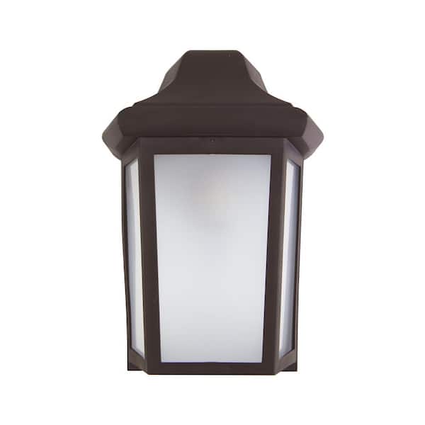 SOLUS Outdoor Wall Mount Security Light 60 W Bronze Incandescent Flood Light with Photocell and Motion Sensor