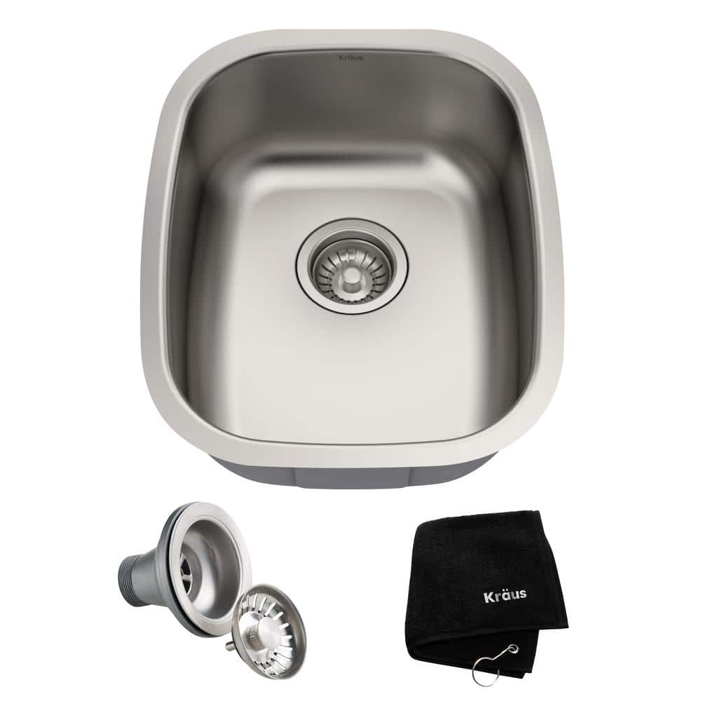 15-Inch Satin Stainless Steel Undermount Single Bowl Sink