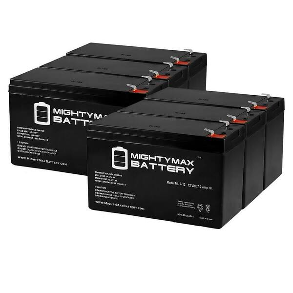 MIGHTY MAX BATTERY 12V 7Ah SLA Replacement Battery Compatible with Universal Power Group 46021,46095 - 6 Pack