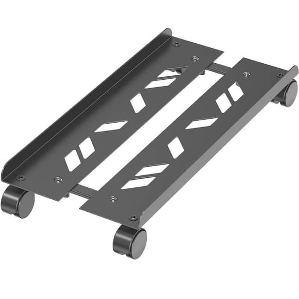 Computer Tower Stand, Adjustable Mobile CPU Stand, Ventilated PC Tower Stand CPU Holder with Rolling Caster Wheels Steel
