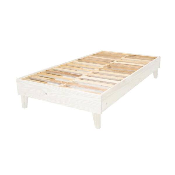 Eluxury Wooden White Wash Twin Xl, Twin Xl Bed Frame Wood