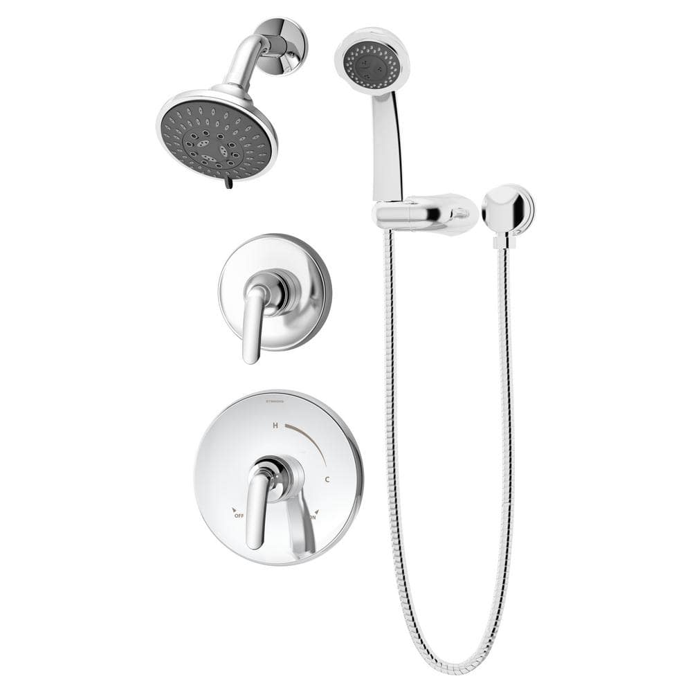 Symmons Elm 2-Handle 5-Spray Shower Trim with 3-Spray Hand Shower in ...