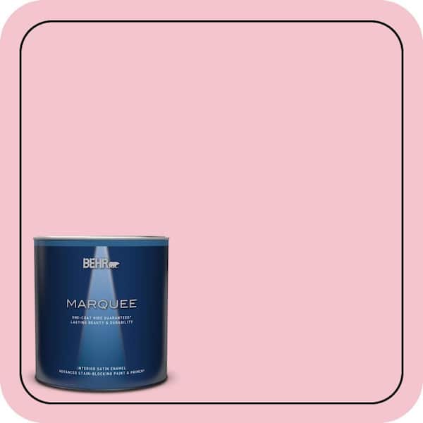 BEHR MARQUEE 1 qt. #P150-2 Energetic Pink Satin Enamel Interior Paint & Primer