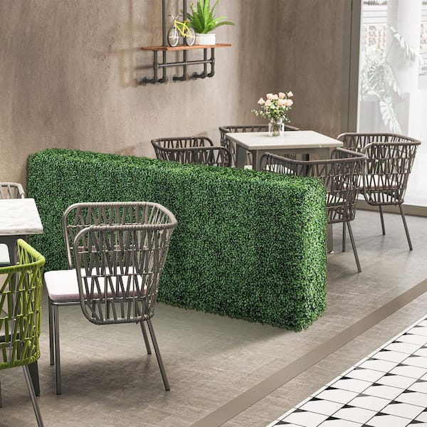 33 in. x 14 in. Green Artificial Room Divider Decorative Privacy Screen Grass Wall Hedge Panel