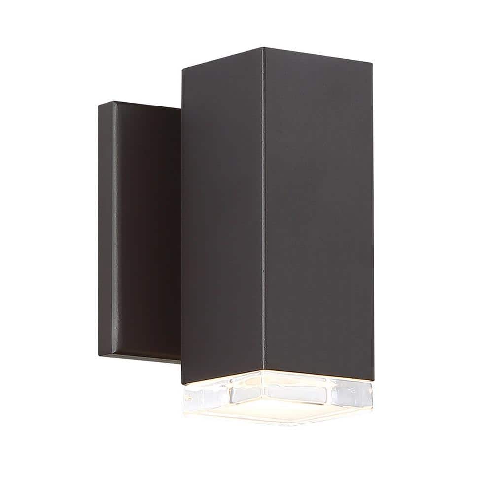 Block 6 in. Bronze Integrated LED Outdoor Wall Sconce, 3000K price history on PriceWatchPro