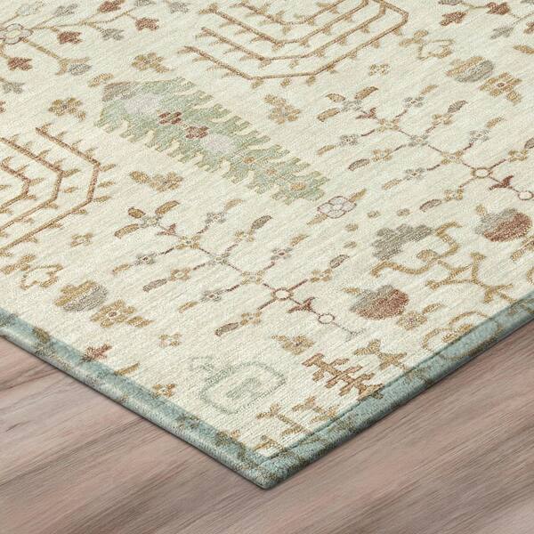 Chantille Machine Washable Indoor/Outdoor Abstract ACN3118 Cream 2 ft. x 7 ft. Runner Rug