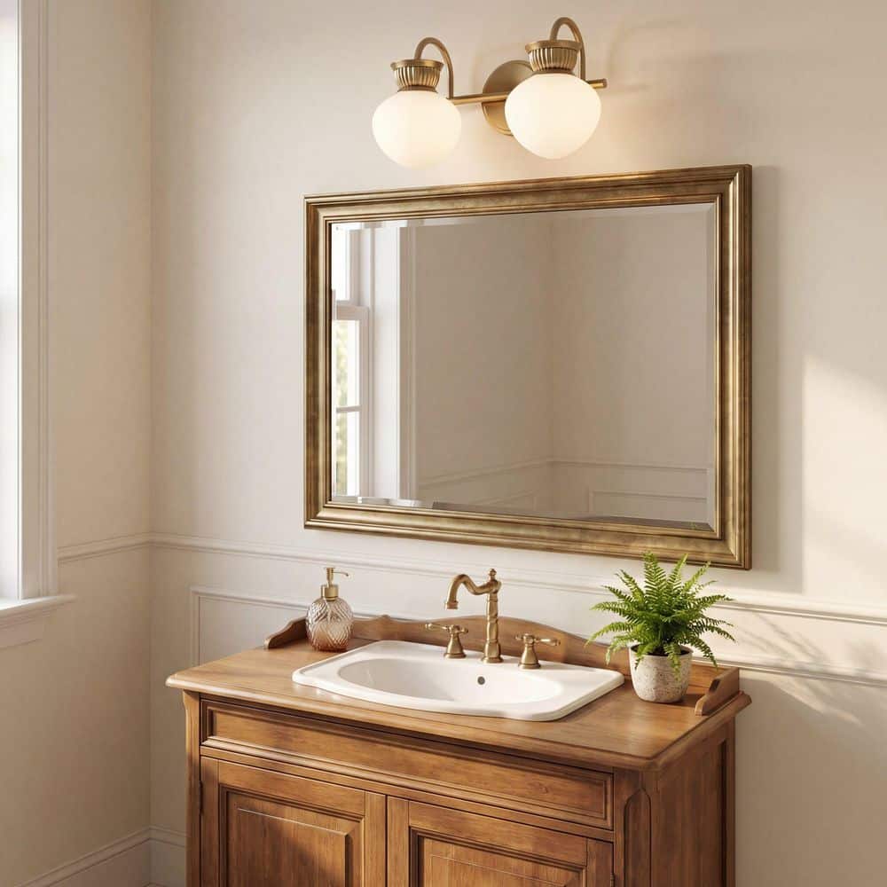 Savoy House Melbourne 16 in. W x 9.25 in. H 2-Light Noble Brass