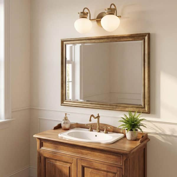 Savoy House Melbourne 16 in. W x 9.25 in. H 2-Light Noble Brass
