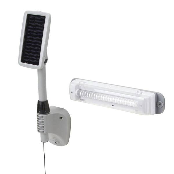 GAMA SONIC Light My Shed III Solar Powered White LED Shed Light with 48-LED