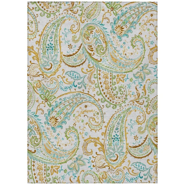 Chantille ACN533 Ivory 2 ft. 6 in. x 3 ft. 10 in. Machine Washable Indoor/Outdoor Geometric Area Rug