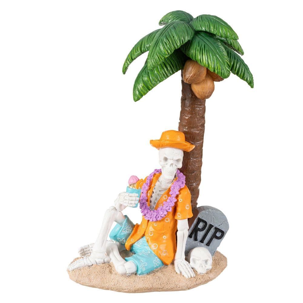 11.50 in. H Halloween Polyresin Skeleton on Beach Table Decor price history on PriceWatchPro