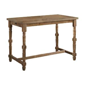Eva 55 in. Natural Oak Wood Counter Height Rectangular Dining Table