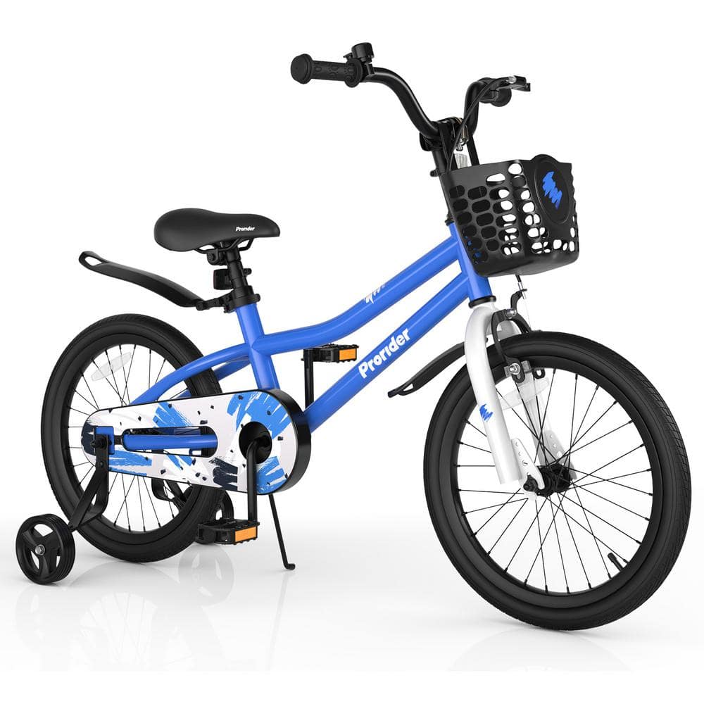 Costway 18 in. Kid's Bike with Removable Training Wheels and