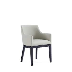 Gansevoort Stone Grey Faux Leather Dining Armchair