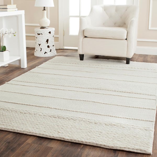 Natura 2 ft. x 4 ft. Natural Basket Striped Area Rug