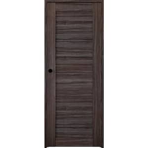 18 in. x 80 in. Ermi Right-Handed Solid Core Gray Oak Wood Composite Single Prehung Interior Door