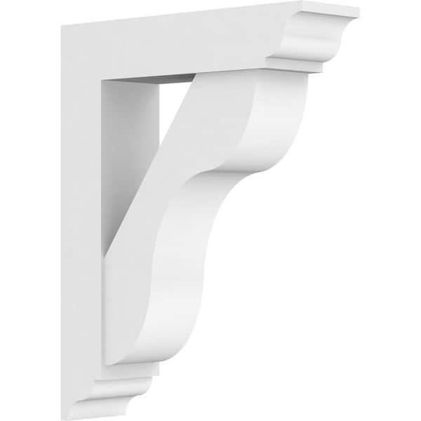Ekena Millwork Standard Carmel 5 in. W x 24 in. H x 18 in. D Signature Urethane Polyurethane Bracket With Traditional Ends