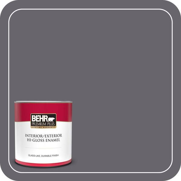 BEHR PREMIUM PLUS 1 qt. #N550-6 Alter Ego Hi-Gloss Enamel Interior/Exterior Paint & Primer