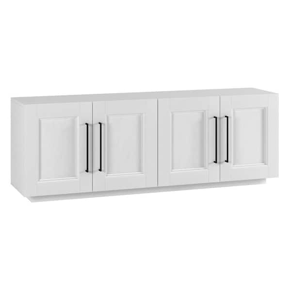 Meyer&Cross Merrimac 68 in. White TV Stand Fits TV's up to 75 in ...