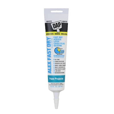 DAP Alex Fast Dry 10.1 oz. White Acrylic Latex Plus Silicone Caulk (12 ...