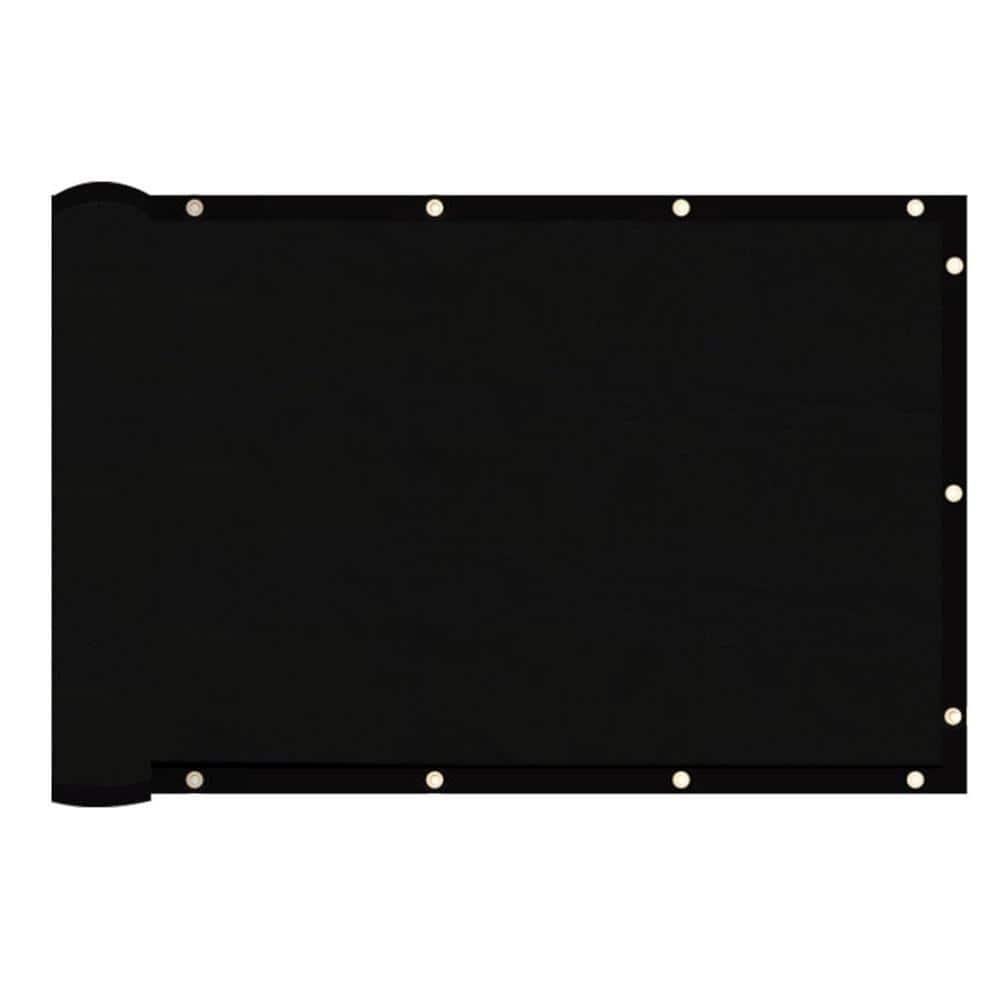 Phewnyzo 6 ft. x 50 ft. Heavy Duty Fence Privacy Screen with Brass Grommets, Black, Customizable