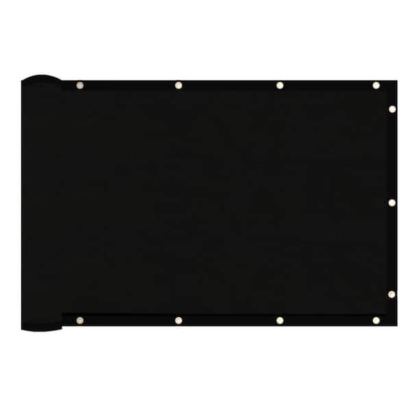 6 ft. x 50 ft. Heavy Duty Fence Privacy Screen with Brass Grommets, Black, Customizable
